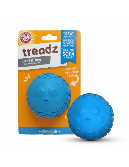 Arm-Hammer Super Treadz Blowfish Играчка за кучета Риба Балон