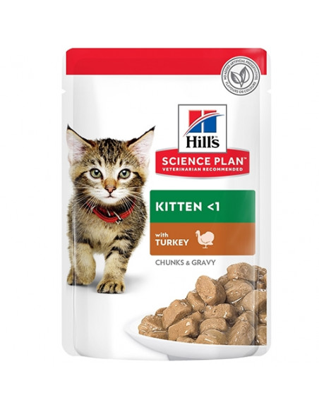 Hills Science Plan Kitten Turkey пауч за коте с пуйка 12 бр. x 85 гр.