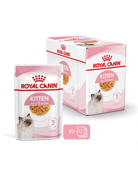 Royal Canin Kitten in Jelly - Пауч за подрастващи котенца хапки в желе 12x85g