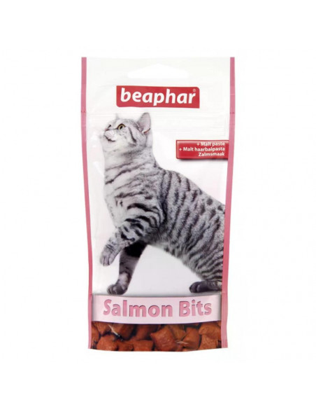 Beaphar Salmon Bits - малцови хапки за котки сьомга 35 г