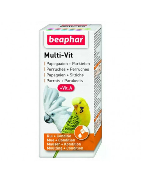 Beaphar Multi Vit Parrots+ Parakeets + vit.A мултивитамини за папагали