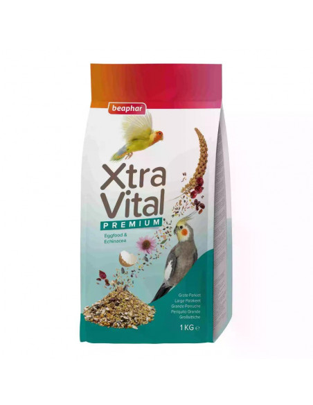 Beaphar XtraVital премиум храна за средни папагали, плик, 1 кг