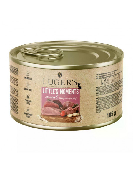 Lugers Dog храна за дребни породи кучета с телешко и домати, 185 г, 6 бр./стек