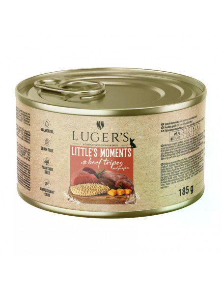 Lugers Dog храна за дребни породи кучета с говеждо шкембе, 185 г, 6 бр./стек