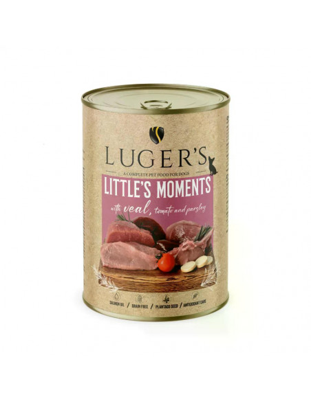 Lugers Dog храна за дребни породи кучета с телешко и домати, 400 г, 6 бр./стек