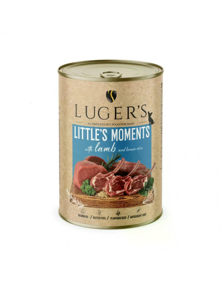 Lugers Dog храна за дребни породи кучета с агне и кафяв ориз, 400 г, 6 бр./стек
