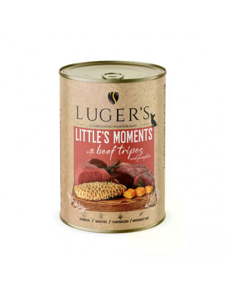 Lugers Dog храна за дребни породи кучета с говеждо шкембе, 400 г, 6 бр./стек