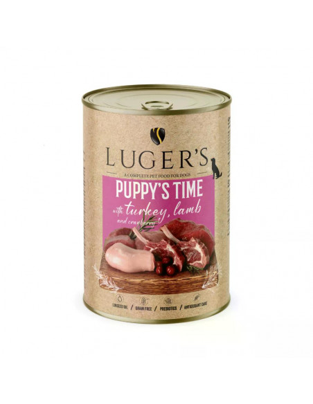 Lugers Puppy храна за малки кученца с пуйка и агне, 400 г, 6 бр./стек