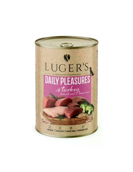 Lugers Dog храна за кучета с пуйка и броколи, 400 г, 6 бр./стек