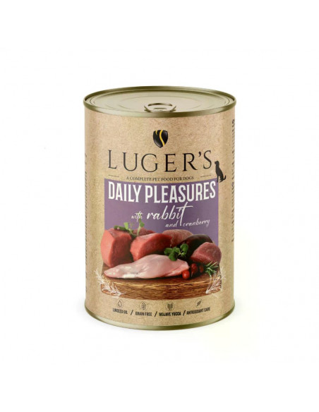 Lugers Dog храна за кучета със заешко, 400 г, 6 бр./стек