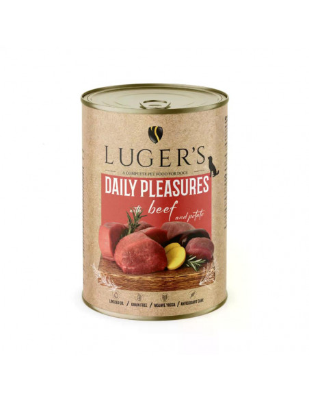 Lugers Dog храна за кучета с говеждо и картофи, 400 г, 6 бр./стек