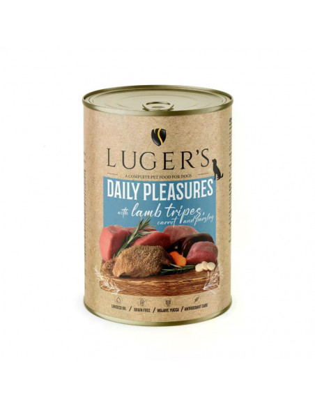 Lugers Dog храна за кучета с агнешко шкембе, 400 г, 6 бр./стек