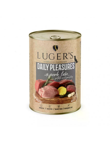 Lugers Dog храна за кучета със свинско филе, 400 г, 6 бр./стек