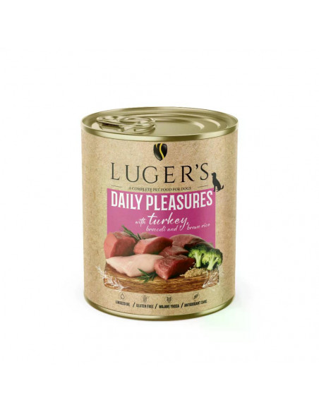 Lugers Dog храна за кучета с пуйка и броколи, 800 г, 6 бр./стек