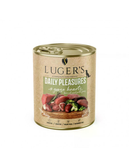 Lugers Dog храна за кучета с гъши сърца, 800 г, 6 бр./стек
