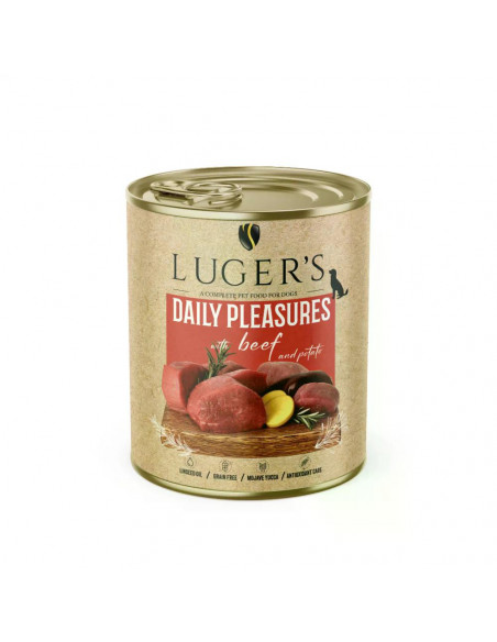 Lugers Dog храна за кучета с говеждо и картофи, 800 г, 6 бр./стек