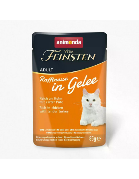 Vom Feinsten Raffinesse пауч за котки с пилешко и пуйка, 85 г, 24 бр./стек