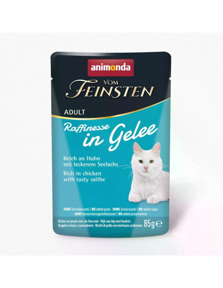 Vom Feinsten Raffinesse пауч за котки с пилешко и американска треска, 85 г, 24 бр./стек