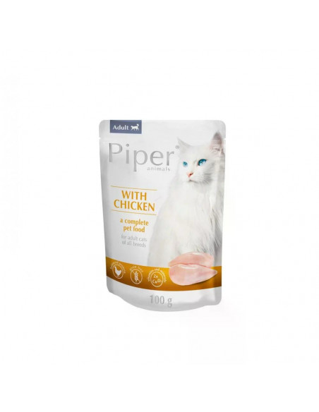 Piper Cat Chicken пауч с пиле 100 г / 10 бр. СТЕК