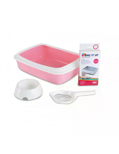 Savic Iriz starter kit litter tray – комплект за котешка тоалетна, розов цвят