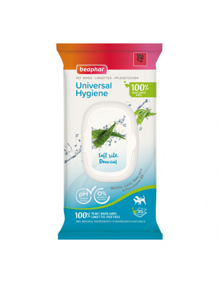 Beaphar Pet Wipes Universal биоразградими мокри кърпички с алое вера