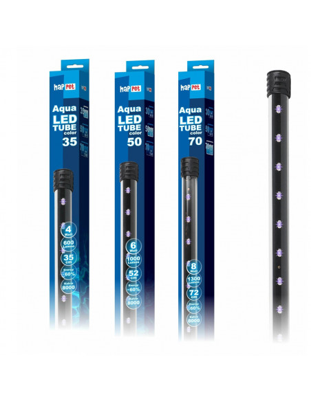Happet AquaLED Tube color, Цветна лед лампа, 35-72 см