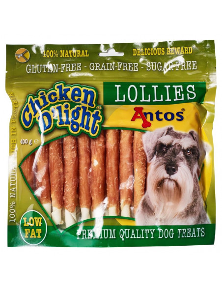 Antos Lollies Chicken Dlight солети кожа с пиле 400гр