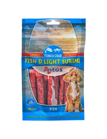Antos Fish DLight Surimi лакомство за куче с риба тон и краб, 100 гр