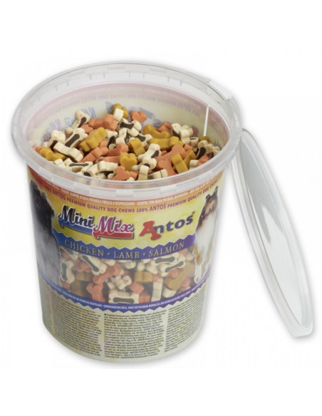 Antos Mini Mix мек снакс с пиле, агне и сьомга, 500 гр