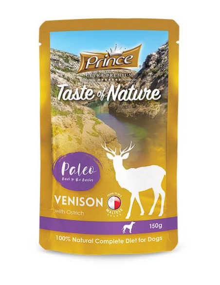PRINCE TASTE OF NATURE PALEO POUCHES Еленско месо с щраус и извара - 3+1 Подарък