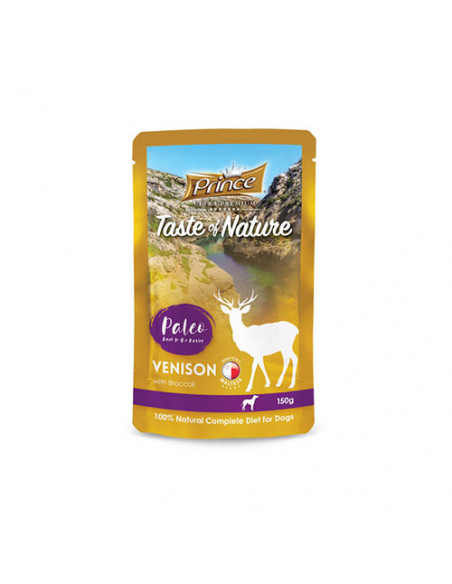 PRINCE TASTE OF NATURE PALEO POUCHES Еленско с броколи и тиквички - 3+1 Подарък