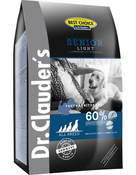 Best Choice Super Premium Senior Light – Супер премиум суха храна за кучета с наднормено тело от всякакви породи.