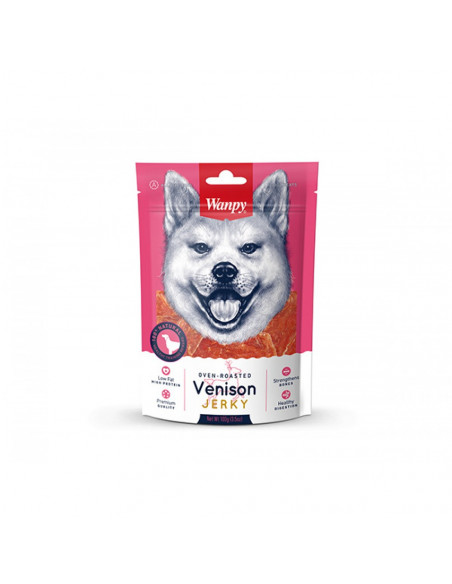 Wanpy Venison Jerky 100 г - премиум клас еленско филе, печено на фурна