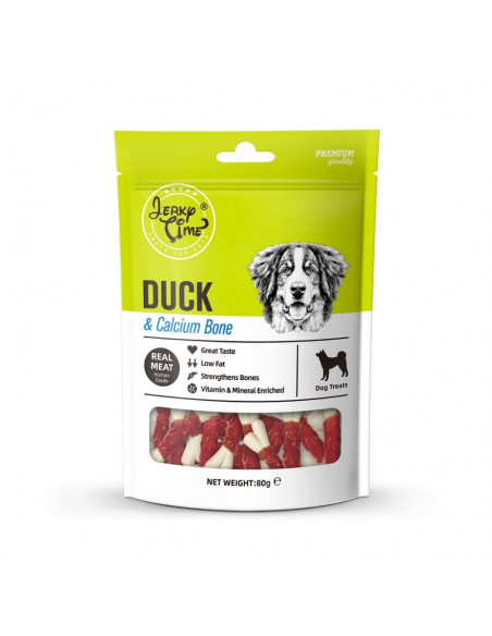Jerky Time Duck+Calcium bone 80g - кокалчета с патешко месо