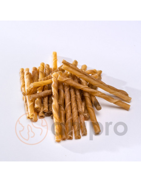 anipro Real Meat - лакомство за кучета, солети от телешка кожа, 12 см, диаметър 4/6 мм, 5-6 г, 80 бр
