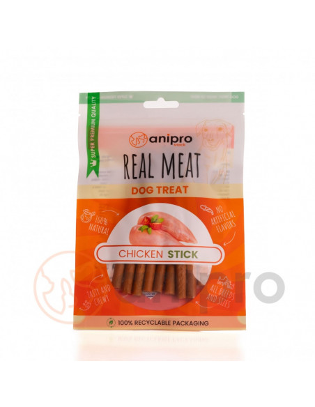 anipro Real Meat - лакомство за кучета, меки солети с пилешко, опаковка 80 г
