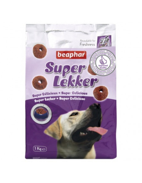 Beaphar Super Lekker 1 кг - полувлажна, мека, деликатесна храна за кучета (стек от 6 броя за 24 лв)