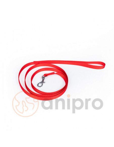 anipro Sport+ повод от лента 2.0/200см червен - удължаващ се