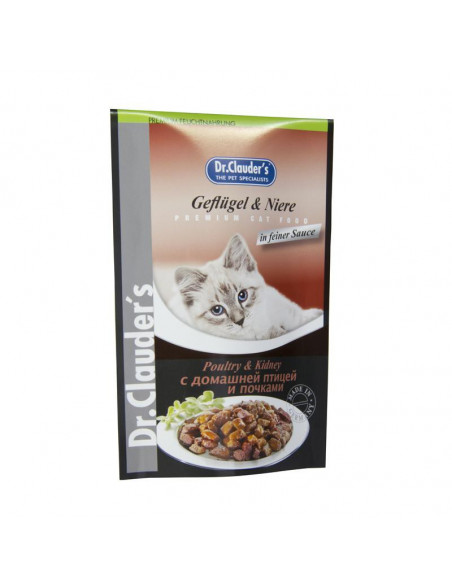 Пауч за котки - птиче и бъбреците в сос 100 гр.