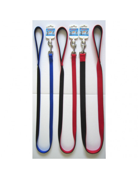 anipro Sport+ повод от лента, двоен, двуцветен, 2.0/120см черно/червено