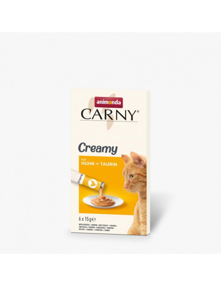 Carny creamy течно лакомство с пилешко и таурин, 6х15 г