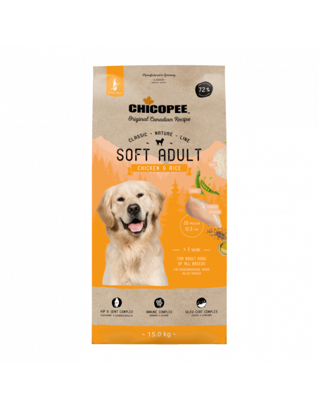 Chicopee Dog CNL Soft мека гранула за израснали кучета с пилешко, 15 кг