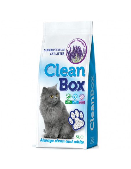 Clean Box Super Premium Котешка постелка 5 л лавандула / 3 бр. СТЕК