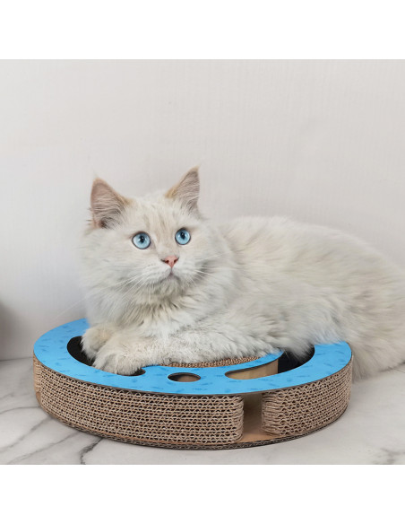 anipro Драскалка за котки, малък кръг син, 33х33х4.5 см