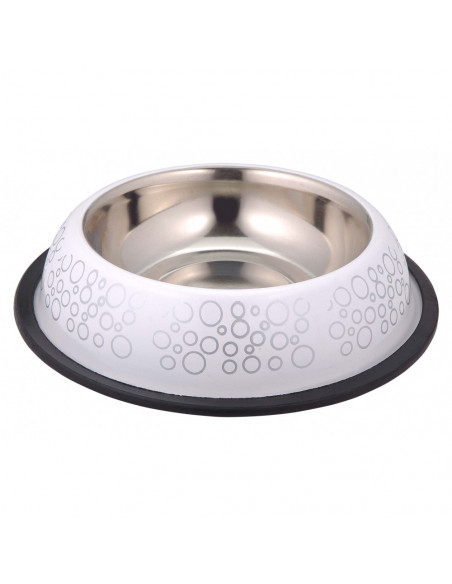 anipro Bubbles No Slip метална купа бяла 19 см, 0.4 л