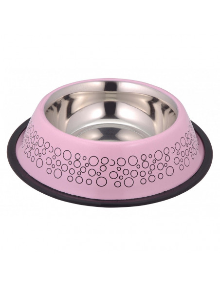 anipro Bubbles No Slip метална купа розова 19 см, 0.4 л