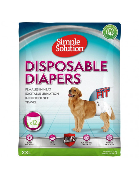 Simple Solution памперс за женски кучета, XXL 12бр