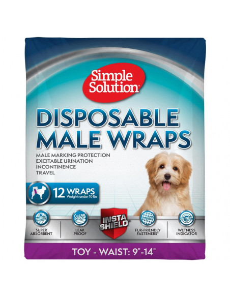 Simple Solution памперс за мъжки кучета, XS/Toy 12бр, 23 - 36 см
