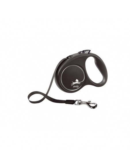 flexi Black Design L - 5м лента, до 50кг, черно