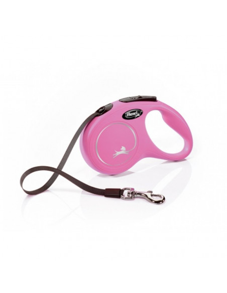 flexi New Classic Small - 5м лента, до 15 кг - розов